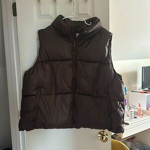 Old Navy 3X brown puffer vest